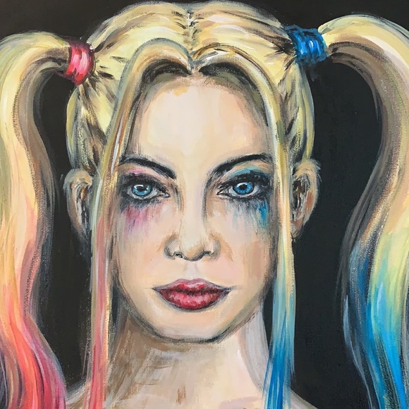 Harley Quinn original painting Bat Man - Picture 6 of 9